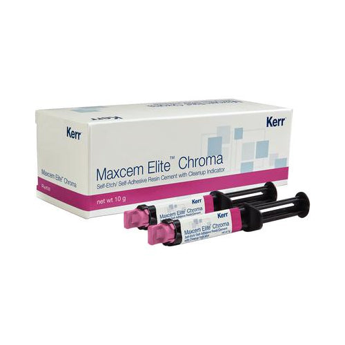 Kerr Dental 36372 Maxcem Elite Chroma Resin Cement Syringes Clear 2/Pk 5 Gm 36300 EXP May 2026 Kerr Dental 36372 Maxcem Elite Chroma Resin Cement Syringes Clear 2/Pk 5 Gm 36300 EXP May 2026